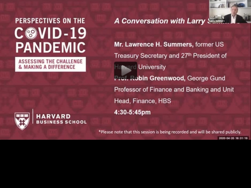 A Conversation with Larry Summers